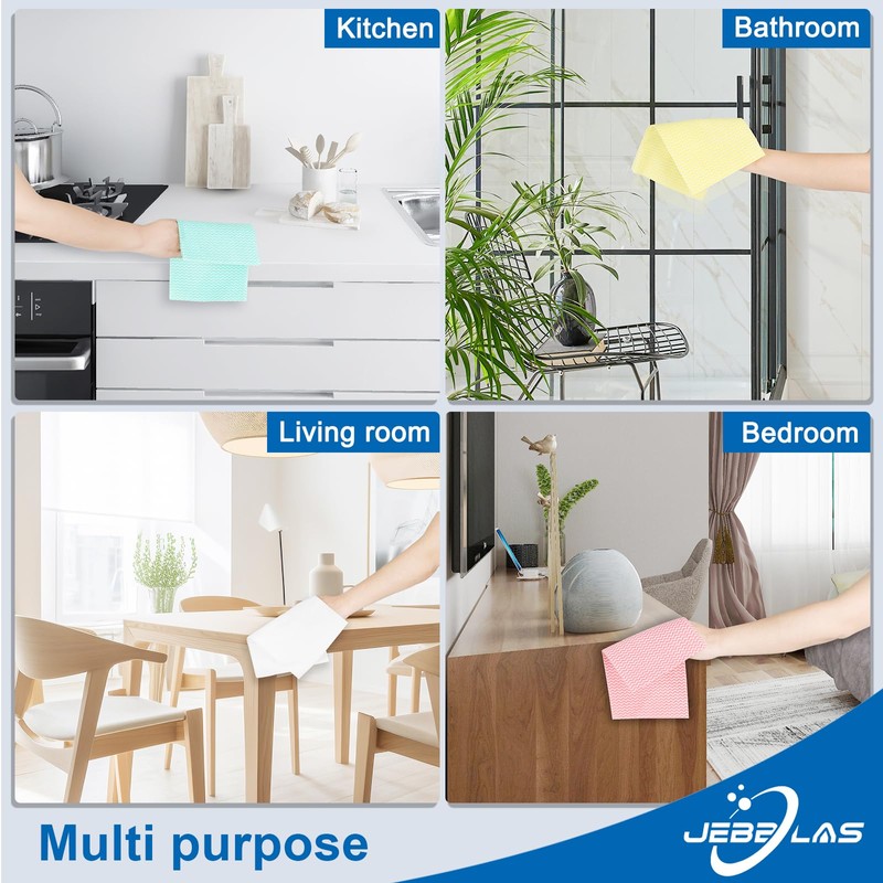 JEBBLAS Disposable Cleaning Towels Dish Towels and Dish Cloths Reusable