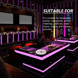 Happyyami Heavy Duty Prize Wheel Spinning 10cm 10 Slots Wall Hanging Prize Wheel Spinner Write on Erasable Whiteboard for Trade Shows Games Bar Party Teaching Activities White