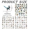 150 Sheets of Dinosaur Stickers, Waterproof Kids Stickers, DIY Luggage