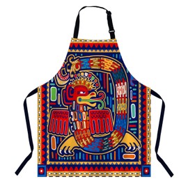 BGBDEIA Mexican Pattern Kitchen Apron for Women Men, Adjustable Apron Chef Bakers Apron Cooking Apron Cooking Baking Gardening