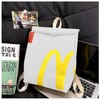 Fashion McDonald's Backpack with Unique Letter Print Starbucks Bag, Comfortable
