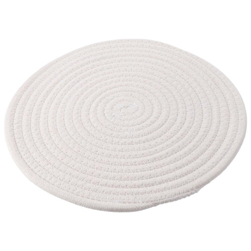 Benytro Nordic style cotton and linen weaving Woven Round Placemats,
