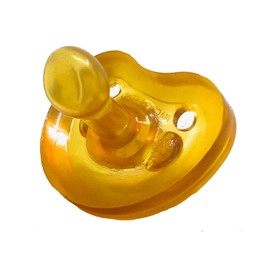 Simply Rubber Pacifiers - Large (12-36 Months) - Toddler Pacifier - Orthodontic - Heart-Shape Shield - Natural Rubber Pacifier - BPA-Free - Soft - Handcrafted in Italy -1 Pack