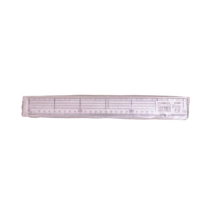 ITOCHU Retail Link Acrylic Ruler 11.8 inches (30 cm) Metal