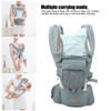 Adjustable Baby Carrier Breathable Newborns Toddlers Ergonomic Thickening HipseatCyan
