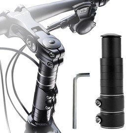 Bike Stem Riser Handlebar, Bike Stem Riser, Bike Stem Riser Extender Bike Stem Riser Handlebar Extender for Bicycle Cycling Mountain Bike MTB 28.6mm Black