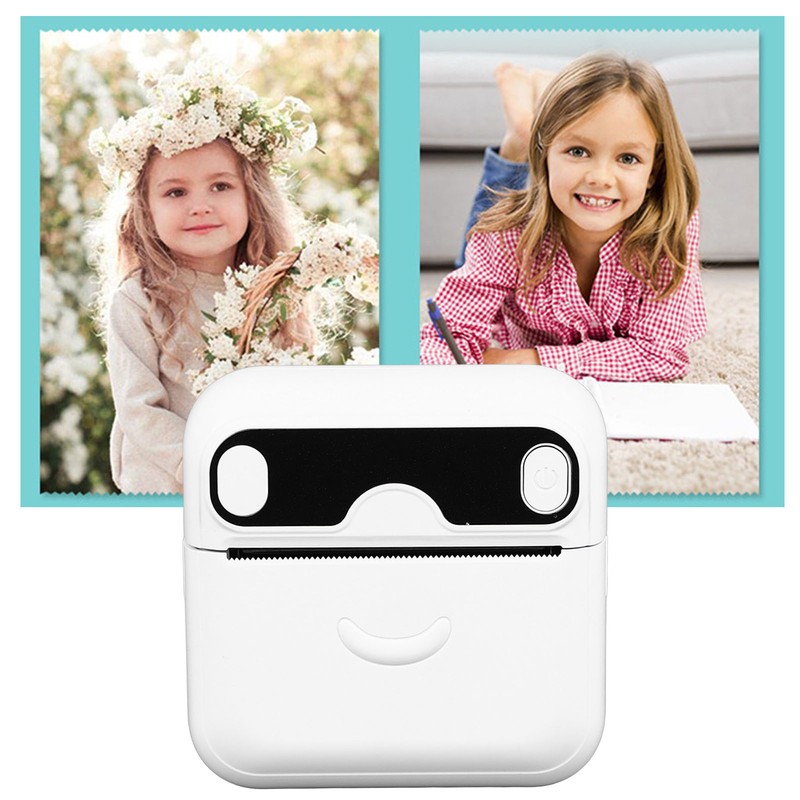 Mini Printer Bluetooth Connection Inkless Printing Portable Pocket Printer for