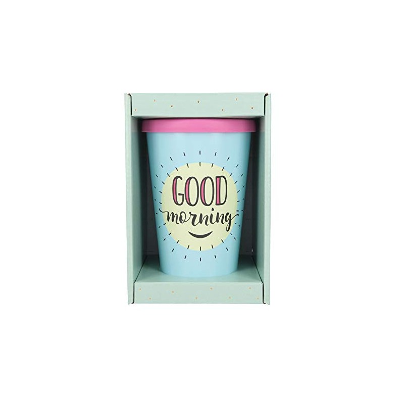 Depesche 2180.018 To-Go Plastic Cup with Saying 350 ml Reusable
