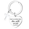 Waeceip Christian Keychain For Women Cross Keychain Bible Verse Religious