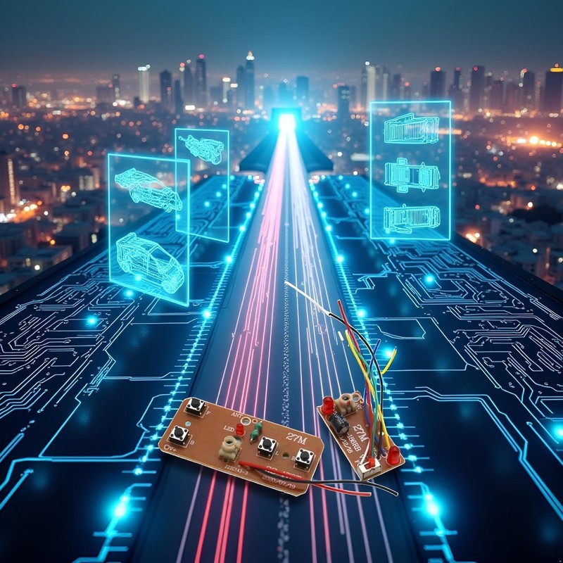 27mhz Four-Way Remote Control Board Two-Way RC Transmitter and Receiver