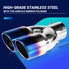 2PCS Dual Exhaust Tips, 2.5 Inch Inlet 3.5 Inch Outlet