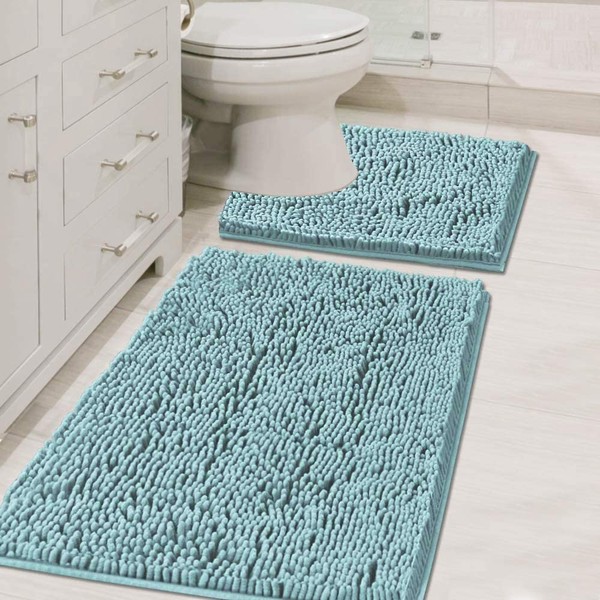 H.VERSAILTEX Original Luxury Chenille Bathroom Rug Mat (32" x 20"/20"
