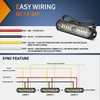 Nilight 8PCS Led Strobe Lights 12LED White Emergency Light 12V