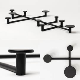 Kazai. 'Sval' Wall Wardrobe | Minimalist Coat Hook Design from Berlin | Modern Metal Wall-Mounted Coat Rack/Hooks | Black