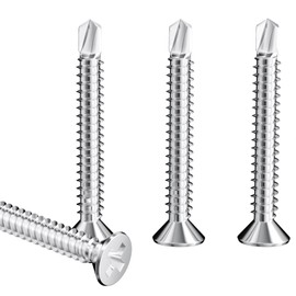 60 PCS Stainless Steel Self Drilling Self Tapping Metal Screws for Iron Sheets, Furniture, Steel Tiles (M4.2 * 32mm)