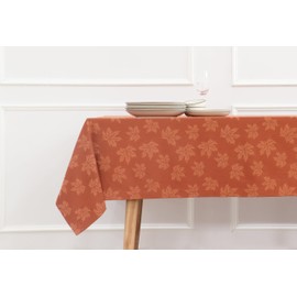 PurpleEssences Rustic Damask Maple Leaves Fall Tablecloth, 60x104 Inch Jacquard Cloth Autumn Harvest & Thanksgiving Tablecloth, Fall Tablecloths for Rectangle Tables