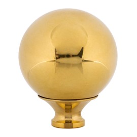Polished Brass Ball Bed Post Finials | Diameter: 1 3/4" | Replacement Antique Bed Hardware | UA-764-BPB (4)