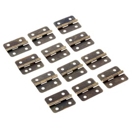 Dophee 19*16mm 平蝶番 丁番 ウェアヒンジ 木箱用のヒンジ アンティーク調 手芸 手作り パーツ 金具 ネジ付き 12枚入り