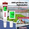 GIDIGI Wasserstoff Messgerät und pH Messgerät Wasser, Digitales pH/ORP/H2/Temperatur mit