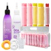 Selibon 셀리본 헤어볼륨롤스타 뿌리볼륨펌 매직찍찍이 롯드 세트 30pcs+파마약 [4호] Selibon Hair Volume Roll Star Root Volume Perm Magic Velcro Rod Set 30pcs + Perm Solution [No. 4]