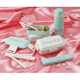 Skater PFLW4AG-A Lunch Box, 2-Tier, 20.3 fl oz (600 ml), For Women, Antibacterial, Fluffy, Domed Lid, Young Oyster, Made in Japan