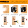 HILLMASTER Pocket Door Hardware, Matte Black Solid Brass Pocket Door