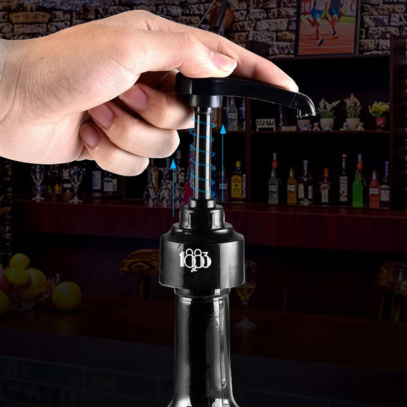 Micvtve 4 Packs Black 8 ml Syrup Pumps Dispenser Pump