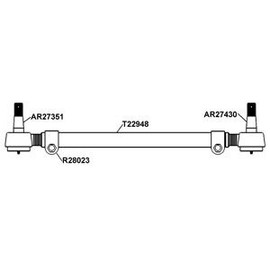 Compatible with John Deere Tractor Tie Rod Assembly Part No: A-AT19823, 104861