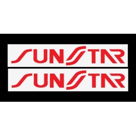 Evolution MX VINTAGE MOTOCROSS SUNSTAR SWINGARM DECALS CR YZ KX RM STICKERS SET OF TWO