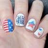 4th of July American Flag Press on Nails Independence Day