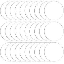 HOODO 30 Clear Acrylic Discs 4 Inch Circle Blanks Transparent in Bulk for Baby Milestone Discs, Acrylic Ornaments and DIY Projects
