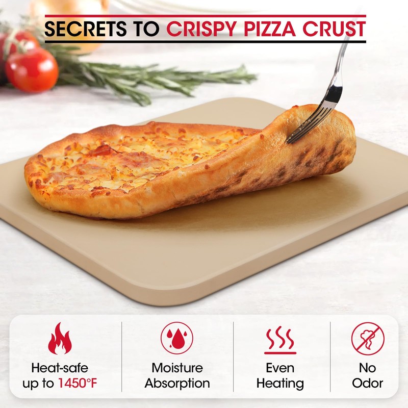 Unicook 15 x 12 Inch Pizza Stone for Oven and