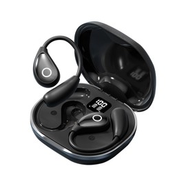 Open Ear Headphones Wireless Bluetooth Over On Ear with Headband Bone Sound Headphones Bluetooth Sport Bone Conduction Headphones Wireless Open Earbuds Air Bone Conduction Headphones Earphones with