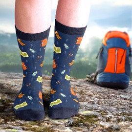 Hiking Socks - Perfect Outdoor Gifts for Outdoorsy Men and Women, Funny Christmas Socks for Hikers, Ideal Fitness Stocking Stuffers, Hiking Must-Haves, Essential Sports Accessories, Unique Hiker Gifts