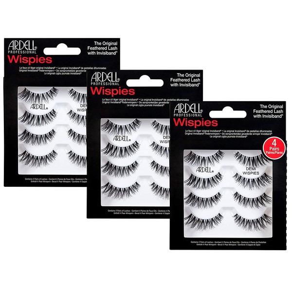 ARDELL Professional Natural Multipack - Demi Wispies Black by Ardell, Pack of 3