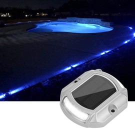 VOLISUN Solar Driveway Lights 4-Pack, 2 Colors in 1, LED Solar Powered Waterproof Outdoor Warning Step Lights for Driveway Sidewalk Pathway