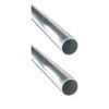 Aluminum Round Tube 1" x 0.87" x 19.69" Long, 2Pcs