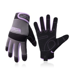 HLDD HANDLANDY Safety Work Gloves, Women Utility Work Gloves, MultiFunctional Mechanic Gardening Construction DIY Work Gloves with Touchscreen (XS, Purple)