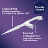 DenTek Cross Flosser - Púas de hilo dental para control