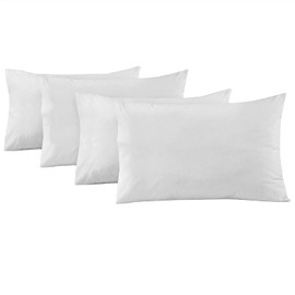AL NOOR HOME Premium White 4 Pack Pillowcases - 100% Egyptian Cotton with 200 Thread Count - Envelope Closure - Hotel Quality Wrinkle Free Soft and Breathable Pillow Covers