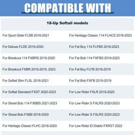 PSLER Softail Crash Bar Engine Guard - Mustache Highway Bar for 2018-2025 Deluxe Fxlrst Street Bob Heritage Classic Sport Glide Slim Breakout Low Rider Except FXDRS OE 49000140(Chrome)