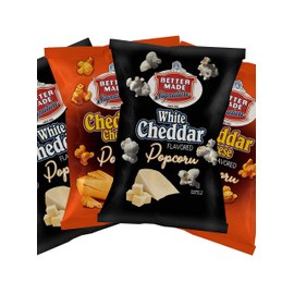 Better Made Special White Cheddar & Cheddar Cheese Popcorn Variety Pack (4) x 8oz (Pack of 4)