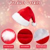 kockuu Santa Hat for Baby Red Velvet Fluffy Christmas Hat