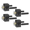 Amerdeco 4 Pack Matte Black Privacy Door Handles, Black Door