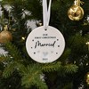 "Our First Christmas Married" Bauble - Newlywed Ceramic Ornament -