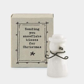 East of India Snowman Snowflake Kisses Matchbox