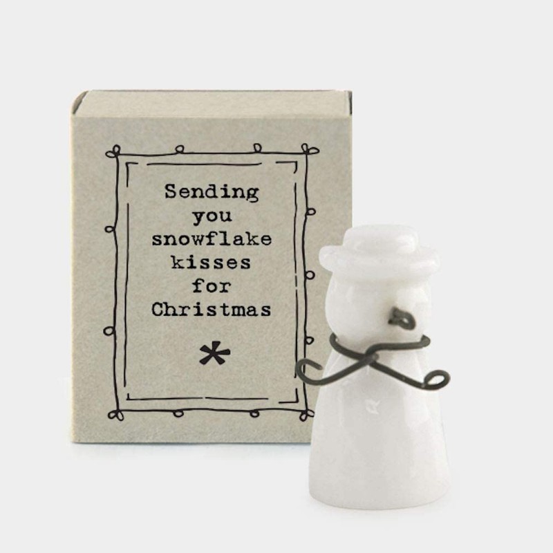 East of India Snowman Snowflake Kisses Matchbox