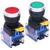 Taiss 2pcs 22mm Momentary Push Button Switch 10A 440V 1NO