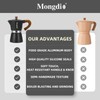 Mongdio Stovetop Espresso Maker Moka Pot, Cuban Coffee Maker Stove