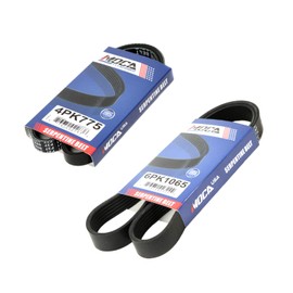 MOCA 4PK775 6PK1065 EPDM Serpentine Belt Professional V-Ribbed Belt Fits 2004-2006 for Nissan Maxima 3.5L V6 Gas DOHC Drive Belt Set